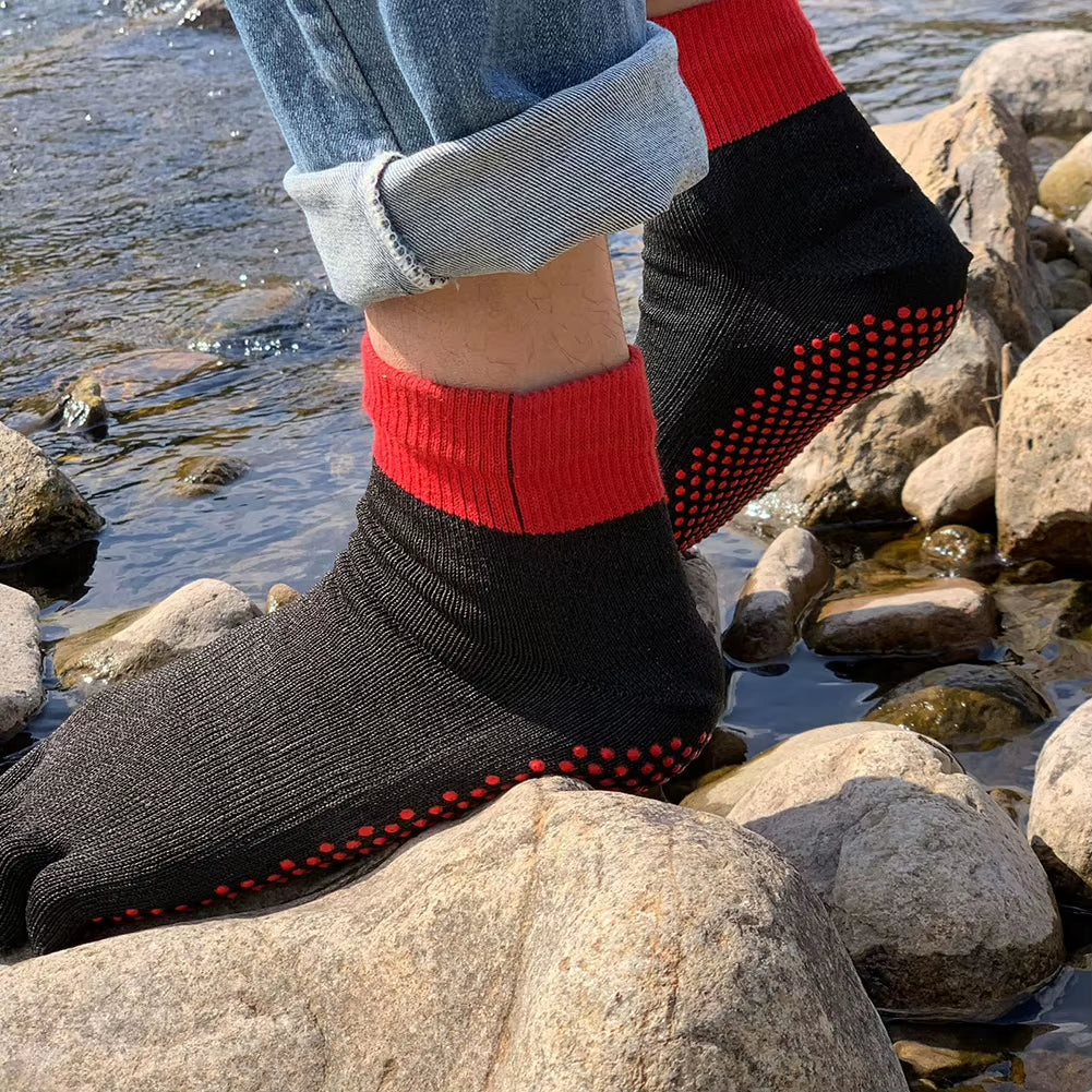 Anti Slip Toe Socks for Outdoor Sports Sweat-Absorbent Outdoor Sports Socks for Men Women