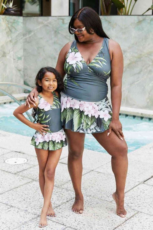 Aloha Forest Swim Dress - Marina West Full Size Swimwear Collection